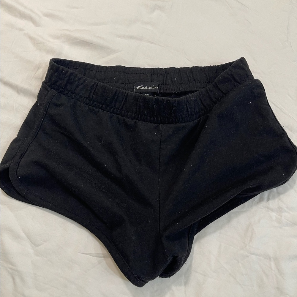 Black Athletic PJ Shorts